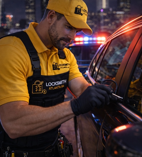 Emergency car lockout service by auto locksmith Atlanta GA