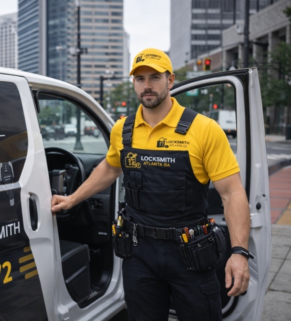 Mobile auto locksmith Atlanta GA providing on-site car key services